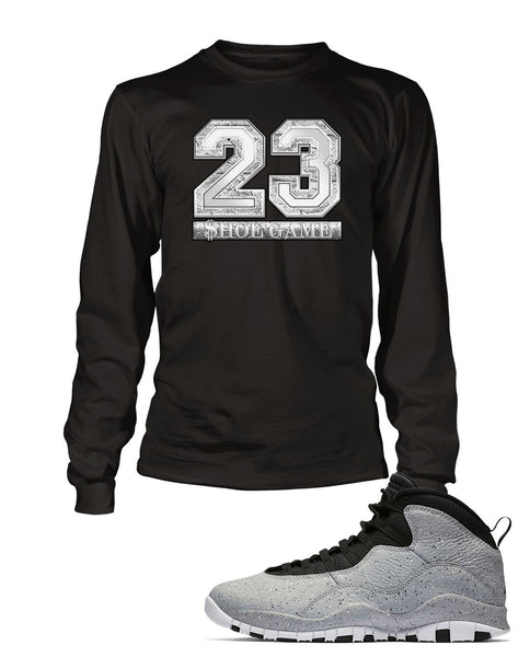Jordan retro 10 cement hot sale shirt