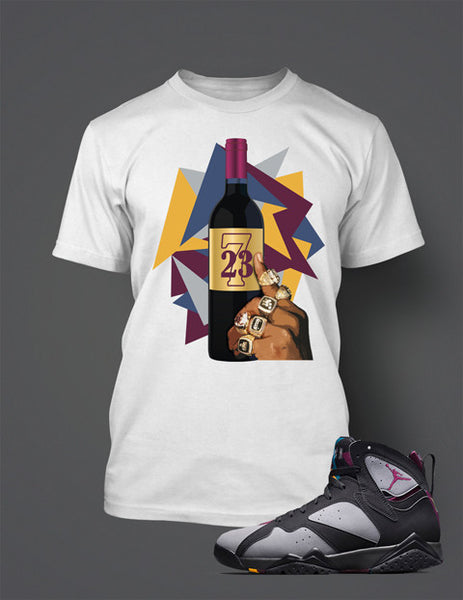 Graphic T Shirt to Match the Retro Air Jordan 7 Bordeaux Shoe Vegas Big and Tall