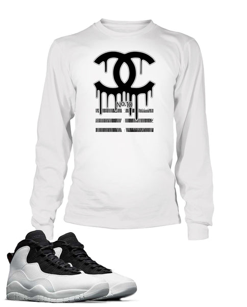 Black and White Drippin GG Graphic T Shirt to Match Retro Air Jordan 1 Vegas Big and Tall