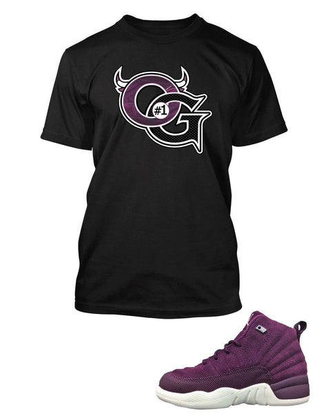 OG T Shirt to Match Retro Air Jordan 12 Bordeaux Shoe Vegas Big and Tall