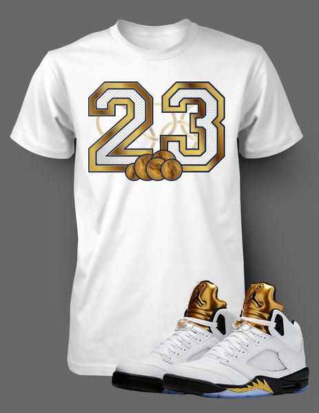 gold jordan shirt