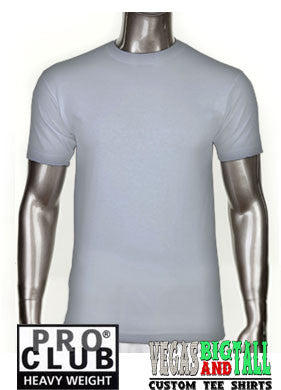 Heather Grey Pro Club Short Sleeve Heavyweight Premium T Shirt