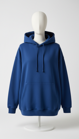 Oversized Subway Blue Hoodie