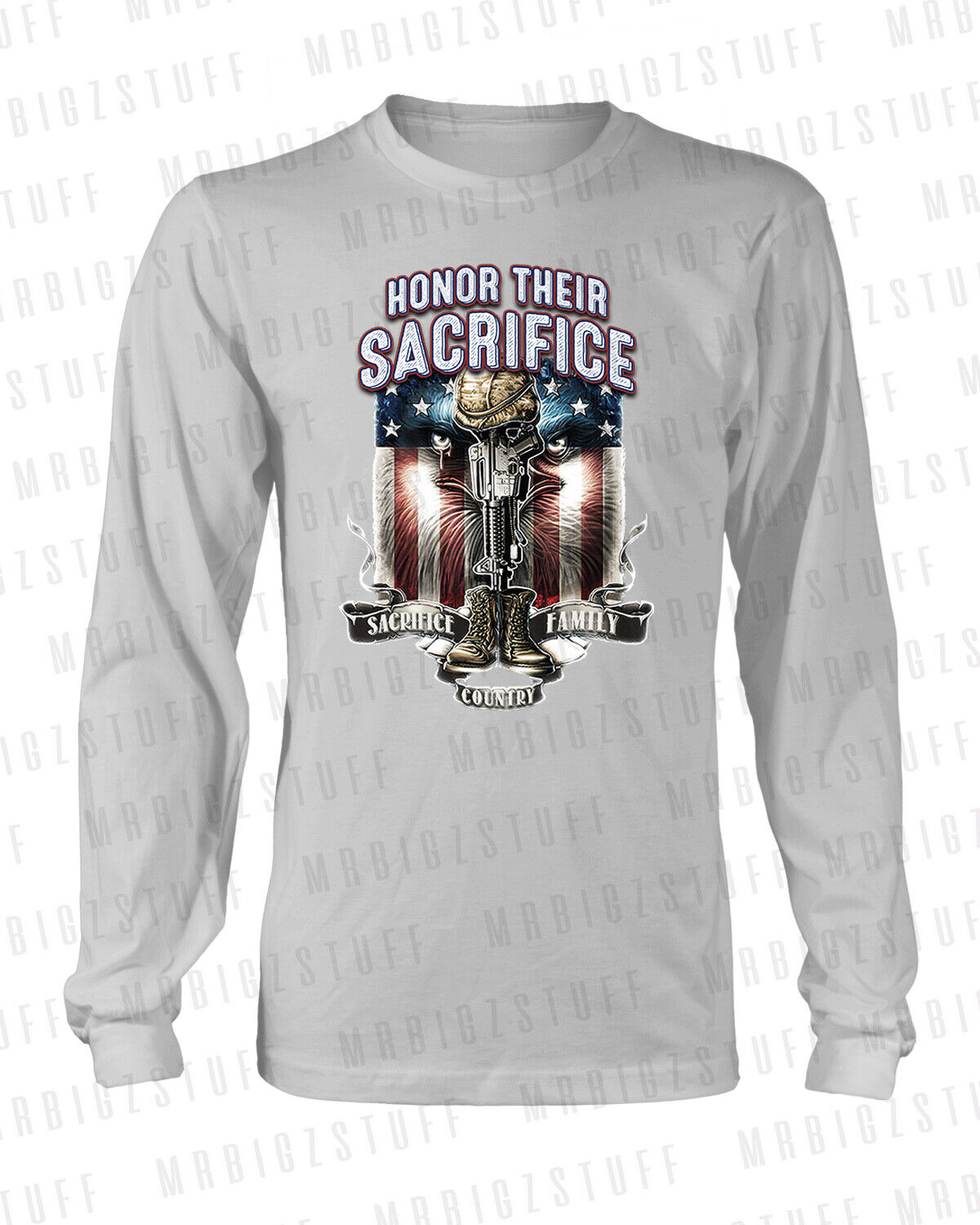 Honor Their Sacrifice Black Hoodie Soldiers USA We Represent Big & Tall Small