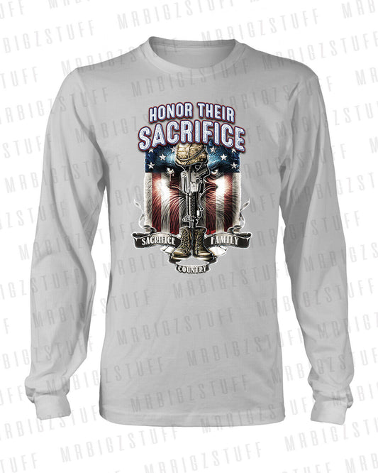 Honor Their Sacrifice Black Hoodie Soldiers USA We Represent Big & Tall Small