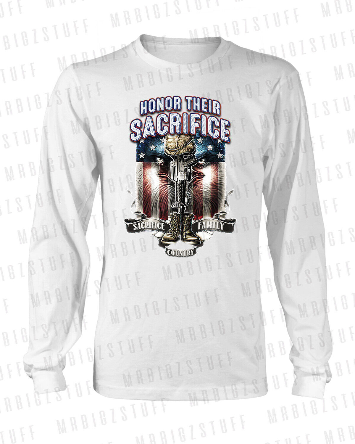 Honor Their Sacrifice Black Hoodie Soldiers USA We Represent Big & Tall Small