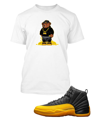24KT Air Bear Tee Shirt to Match J12 University Gold Hip Sneaker Pro Club Shaka