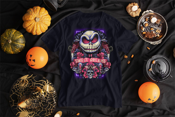 Sweet Dreams Graphic Sneaker Tee Halloween T-Shirt Big & Tall Sm Street Wear