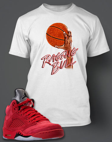 Sneaker Tee To Match Retro Air J5 Flight Suit Shoe Raging Bull Graphic T Shirt