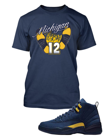 Graphic Sneaker Sport Hip Tee Shirt to Match J12 Michigan Mens Big Tall Small T