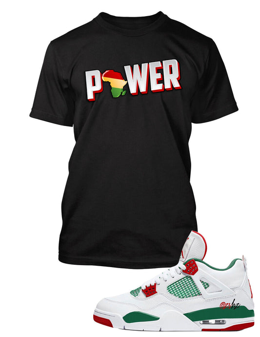 Power Graphic Sneaker Sport Tee Shirt Match J4 Do the Right Thing Pro Club Shaka