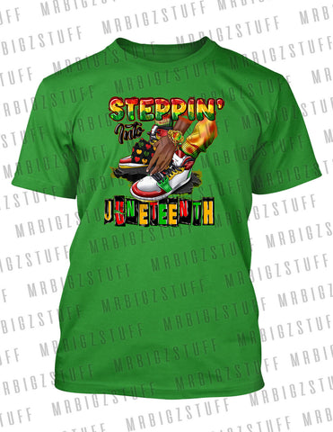 Steppin Into Juneteenth Sneaker Tee Shirt To Match Jays Black History T Shirt