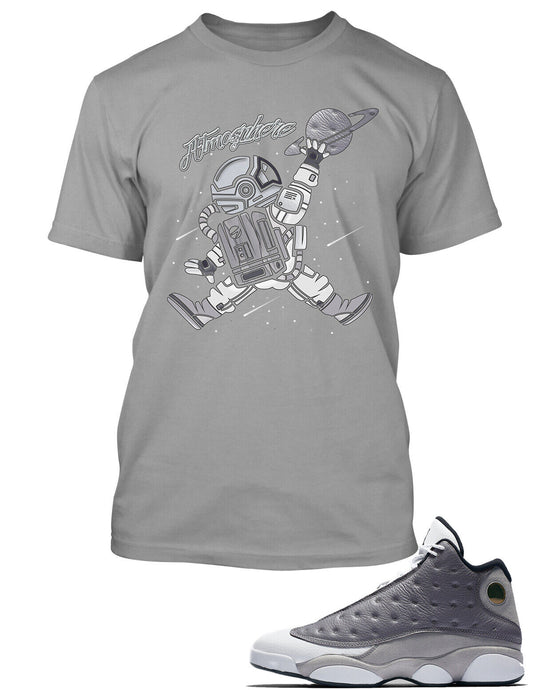 Spaceman Sneaker Tee Shirt to Match Air J13 Atmosphere Grey Men Big & Tall Small