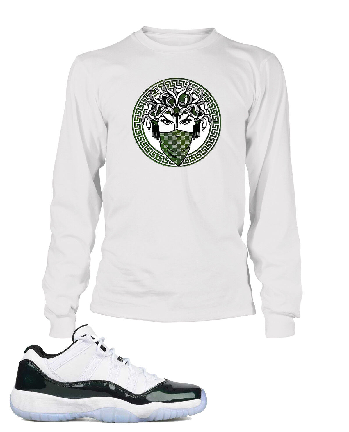 Mask One Tee Shirt to Match J11 LOW EMERALD Sneaker Mens Graphic Pro Club Shaka