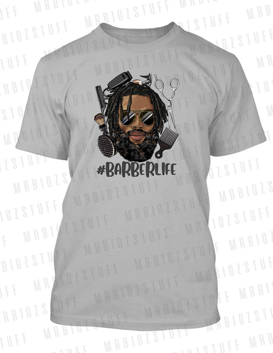 Barber Life Art Tee Shirt Graphic Hip Hop Pro Club / Shaka Sneaker Hair Tee