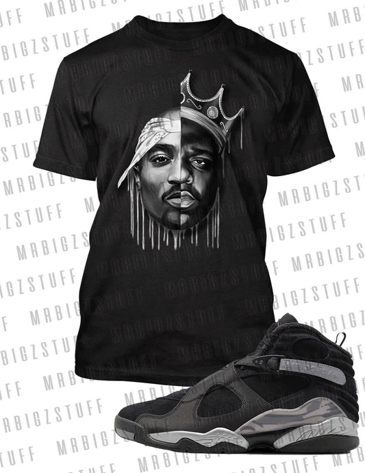 Biggie Pac Drip Sneaker J8 Tee Shirt Grey Stone 8XL Hip Sport  Big and Tall Tee