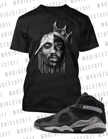 Biggie Pac Drip Sneaker J8 Tee Shirt Grey Stone 8XL Hip Sport  Big and Tall Tee