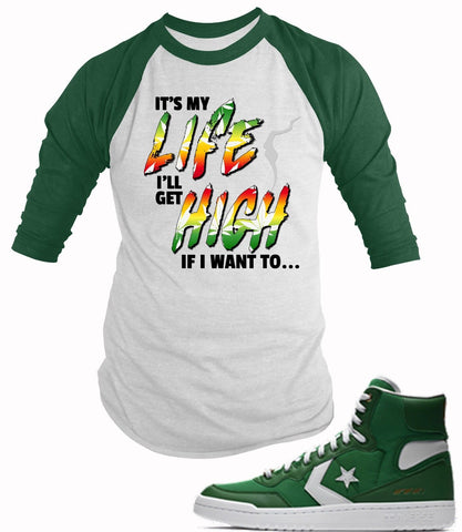 BB Tee Shirt to Match Converse Fast Break Hi Think 16  Mens Graphic Baseball Tee
