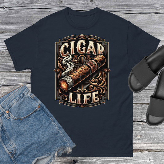Cigar Life Smoking Lifestyle Graphic Tee Shirt Big Tall Sm Pro Club Shaka RTP T