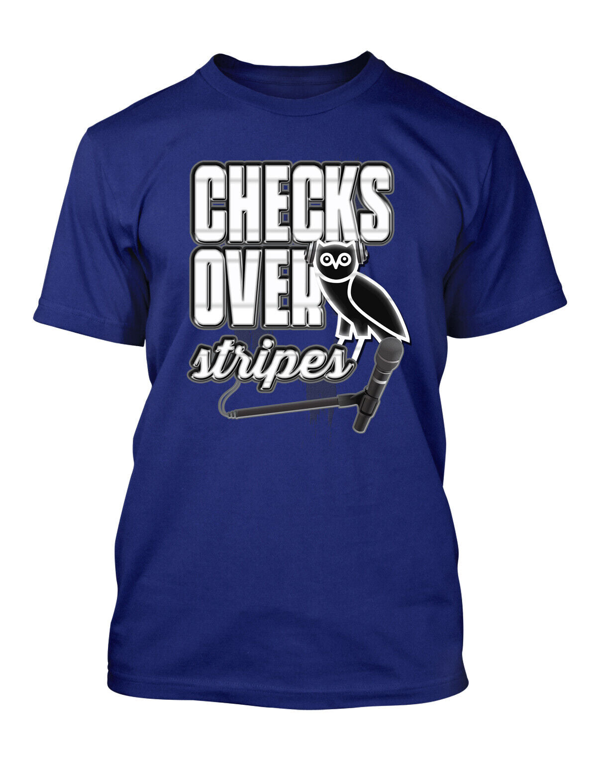 Checks Over Stripes Hip Hop Street Wear T Shirt Graphic Pro Club Tees SM - 10XL