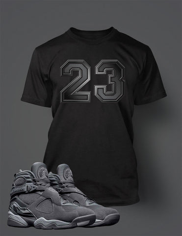 Sneaker 23 Tee Shirt to Match  Air J8 Cool Gray Shoe Mens Graphic Big Tall Small