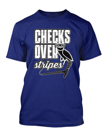 Checks Over Stripes Hip Hop Street Wear T Shirt Graphic Pro Club Tees SM - 10XL