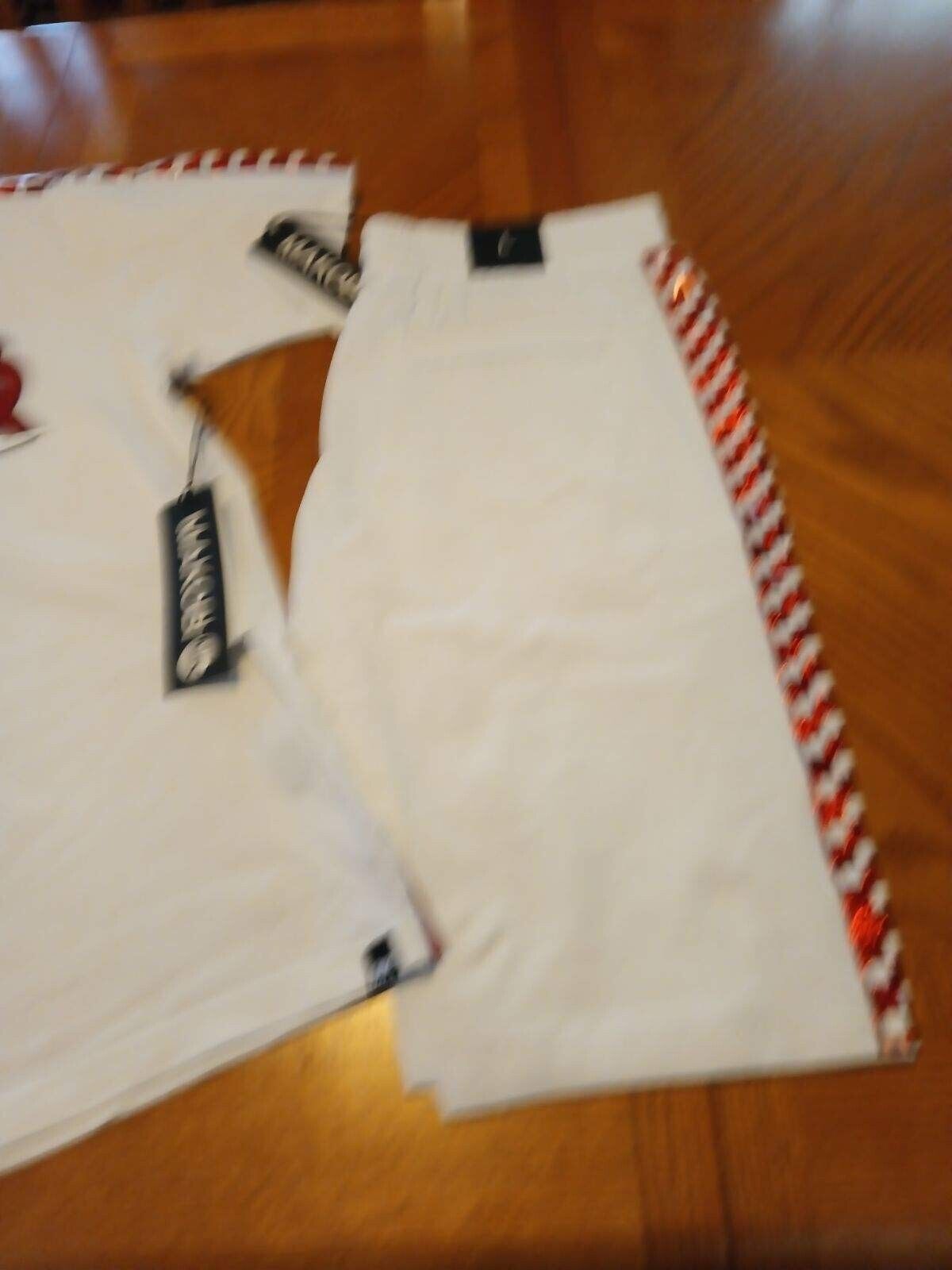 MAKOBI Trappers White & Racing  Foil Hip Hop STREET Wear Party SHORT SET Size XL