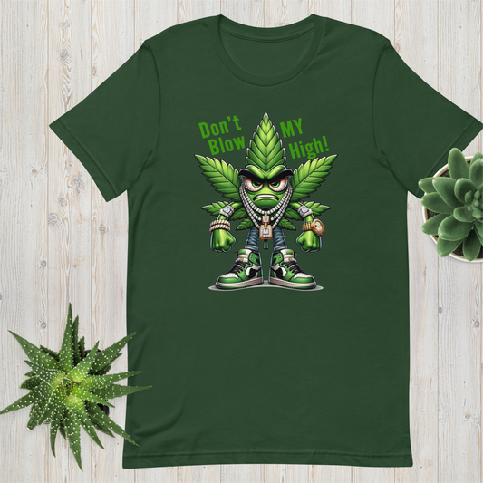 420 Smoking Graphic Sneaker Tee Shirt Dont Blow My High Big Tall Pro Club Shaka