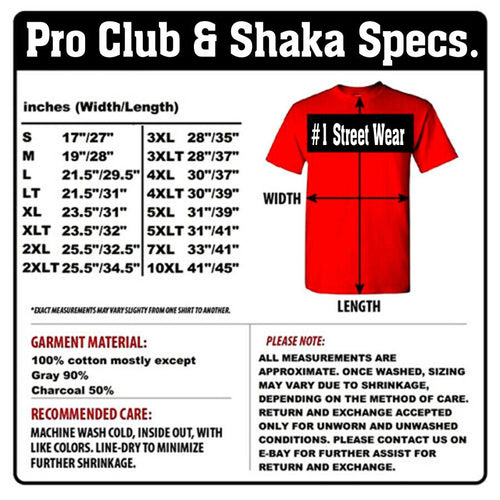 Big Tall Small Bear Built 2 Win Tee Shirt Pro Club Shaka Graphic Sneaker Sport T