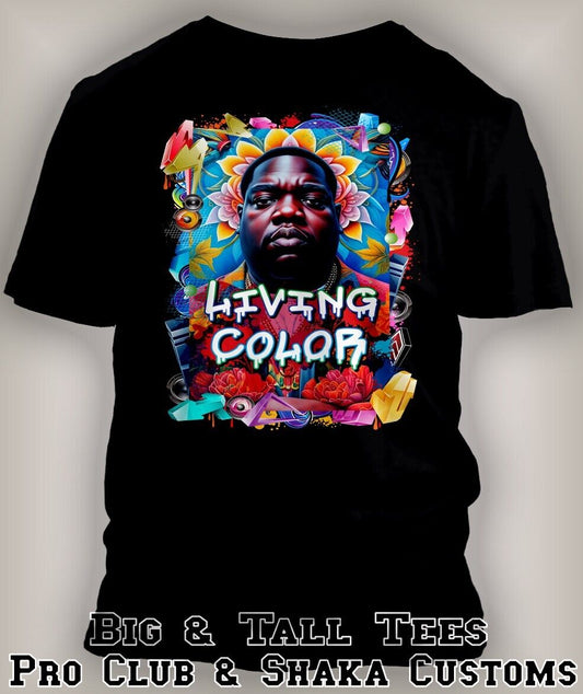 Biggie in Living Color Tee Shirt Grey Stone 8XL Hip Sport  Big Tall J6 Why Not
