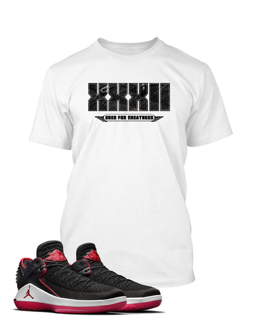 Graphic Sneaker Sport Tee Shirt To match J32 Low Bred for Greatness Big Tall Sm