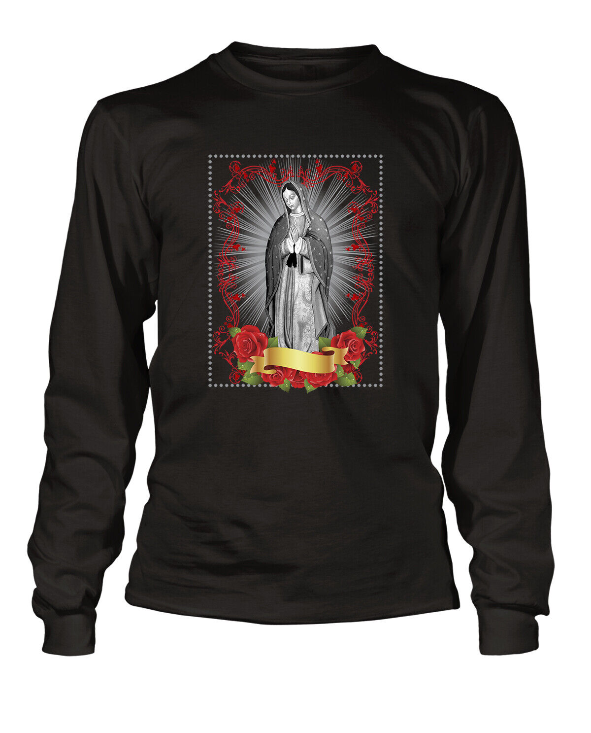Virgin Maria Mens Pro Club Shaka Tee Shirt  Big Tall Small Religious Graphic Tee