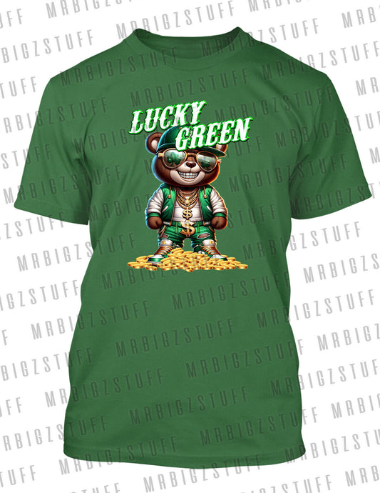 ST Patrick's Day T Lucky Green Bear Drip Big Tall Small Sneaker Tee Graphic