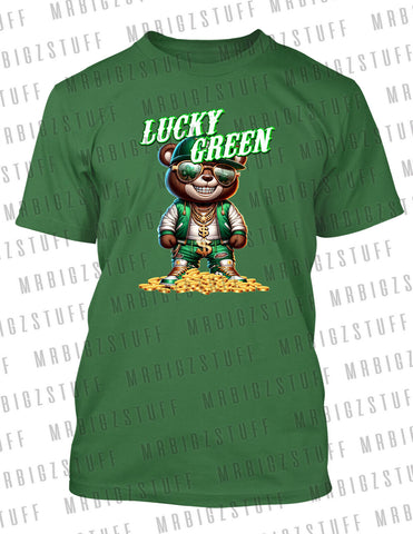 ST Patrick's Day T Lucky Green Bear Drip Big Tall Small Sneaker Tee Graphic