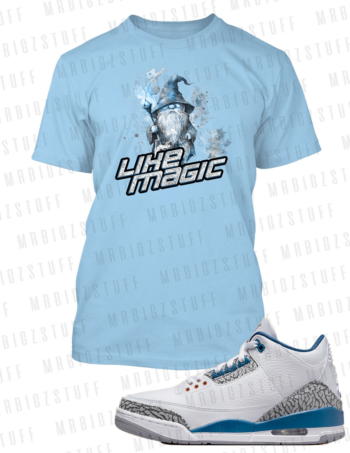 Wizard Like Magic Graphic Sneaker Tee Shirt To Match J3 Wizards Big Tall Sm T