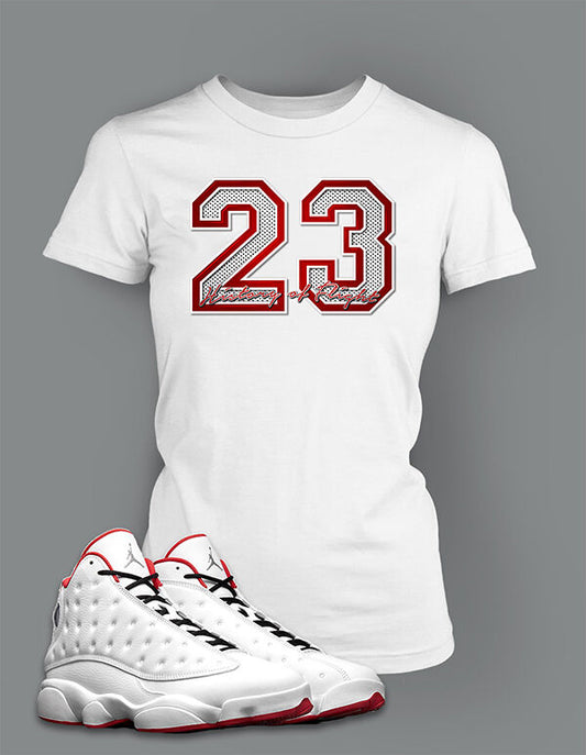Bella and Canvas Ladies 23 Graphic Sneaker Tee Shirt Match J13 History of Flight