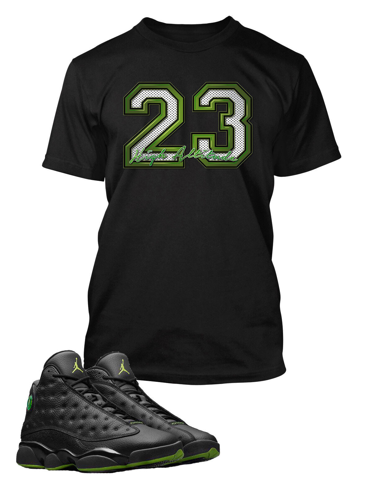 23 Graphic Sneaker Tee Shirt To Match Air J13 High Altitude Shoe Mens Tee Shirt
