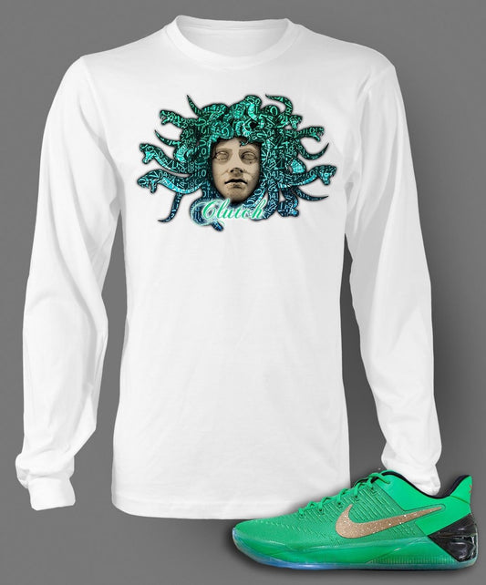 Mamba T Shirt to Match Kobe AD PE in Green color Pro Club Graphic White Tee LS