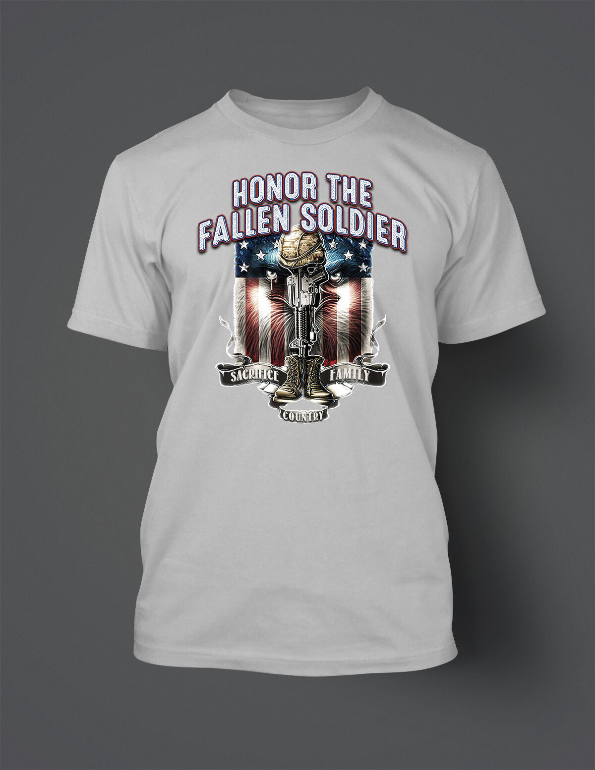 2nd Amendment Tee Shirt Honor the Fallen Soldier Graphic Military Tee