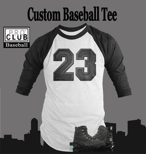 23  Graphic T Shirt To match  AIR J9 RETRO ANTHRACITE  Baseball Tee White
