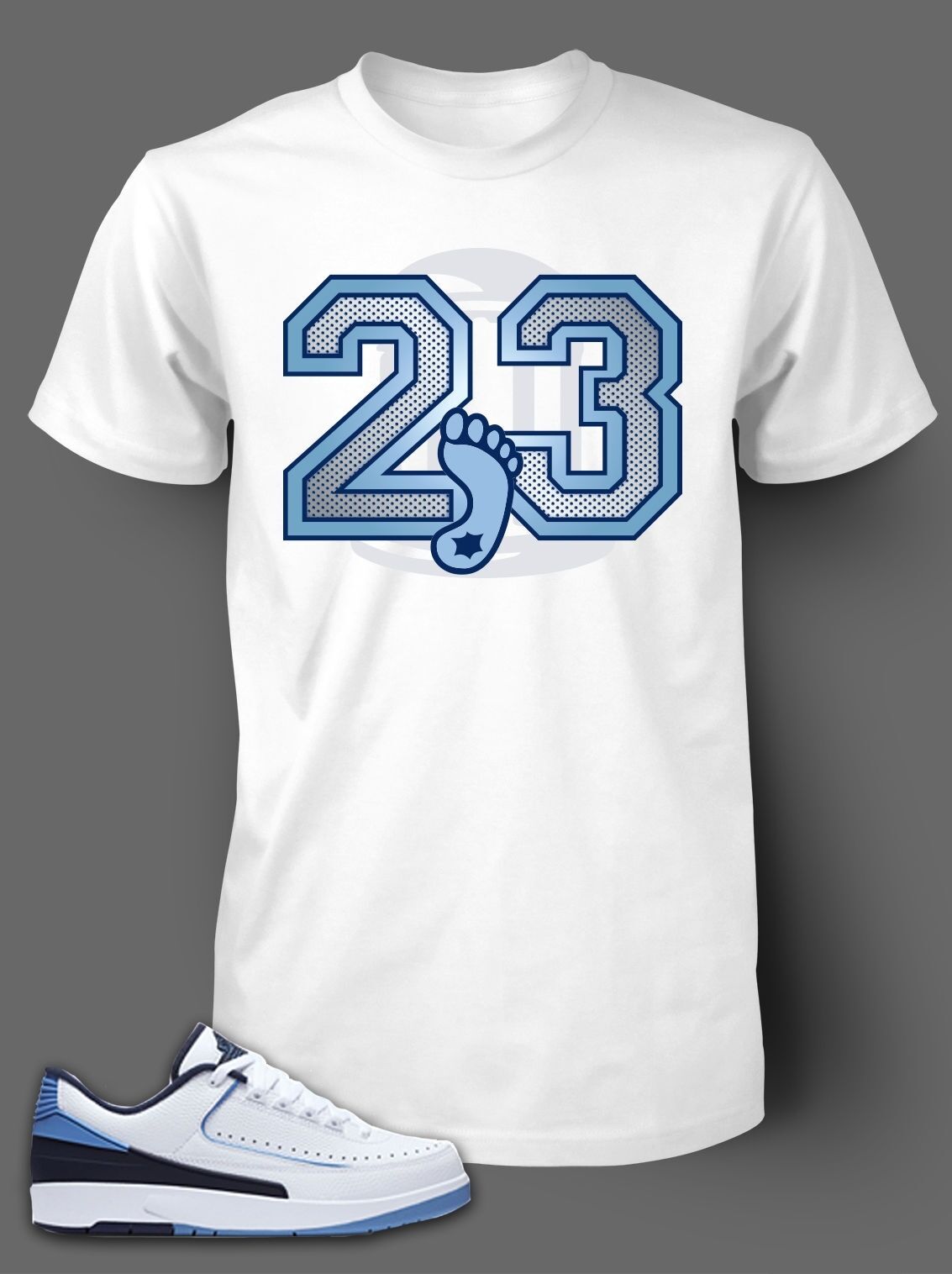 23 Graphic Sneaker Sport Tee Shirt Match J2 LOW UNC Pro Club Shaka Big Tall T