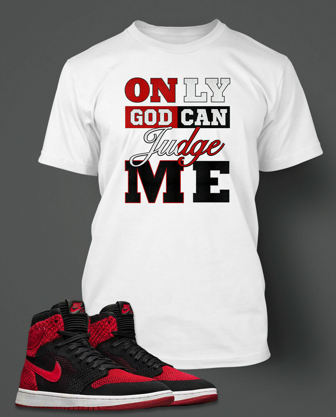 Fathers Day Only God Can Judge Me Tee Graphic Statement for Dad Big & Tall Small