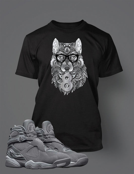 Graphic Wolf Sneaker Sport Tee Shirt To Match J8 Cool Gray Men's Big Tall Sm T