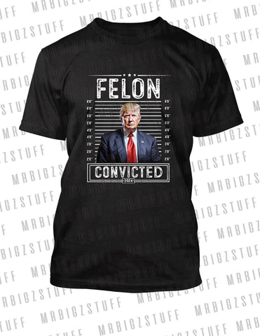 Trump Convicted Felon Political Funny Tee Shirt Greystone 8XL  Big & Tall NWT