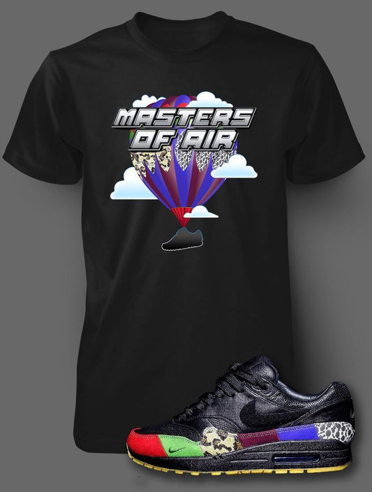 T Shirt to Match AIR MAX 1 MASTERS OF AIR Shoe Pro Club Graphic Black Tee SS