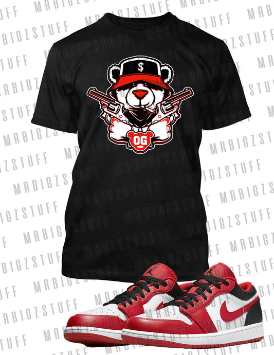 Big and Tall 10Xl OG Bear Sneaker Tee Shirt  J1 Reverse Black Toe Low 10X Big T