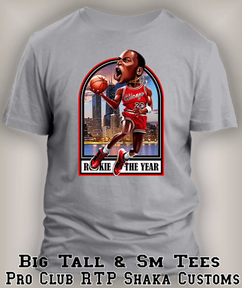 Big & Tall Toon "J" Rookie of the Year Sport Graphic Tee Shirt Pro Club Shaka