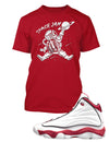Space Jam Graphic Sneaker Tee Shirt to Match The J Pro Strong Mens Big Tall Sm T