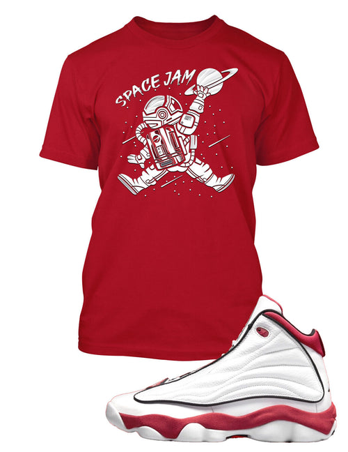 Space Jam Graphic Sneaker Tee Shirt to Match The J Pro Strong Mens Big Tall Sm T