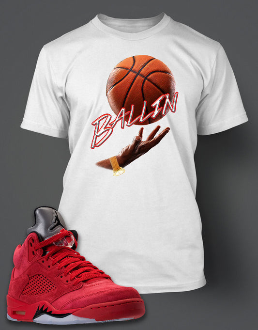 Tee Shirt To Match Retro J5 Flight Suit Shoe Basketball Ballin T Big Tall Small